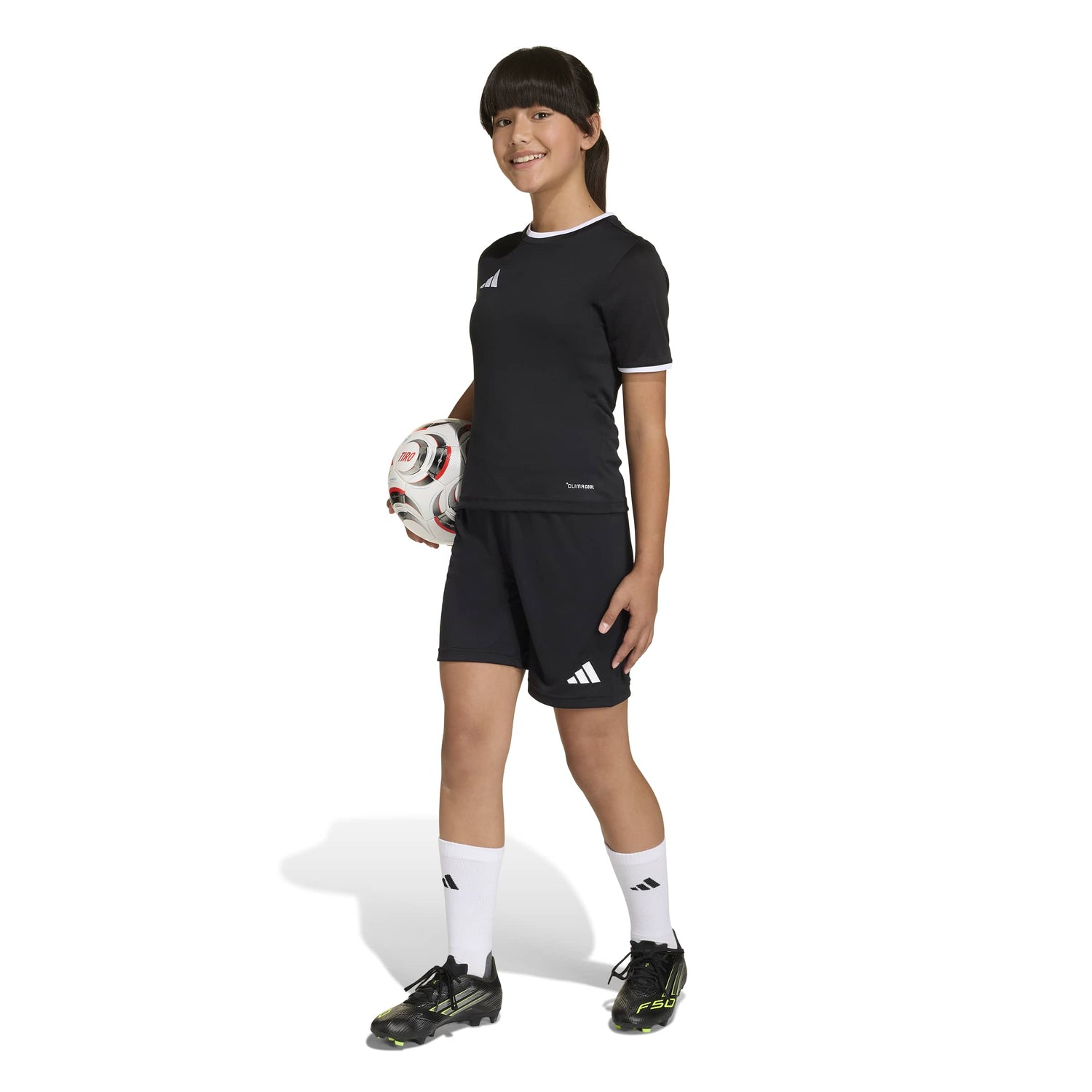 adidas Unisex Kids' Entrada 26 Soccer Shorts – Breathable Climacool Comfort