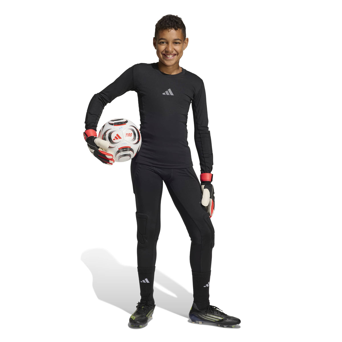 adidas Youth Padded Goalkeeper Baselayer Long Sleeve Shirt