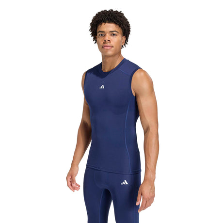 adidas Men's Techfit Compression Sleeveless T-Shirt - AEROREADY Muscle Support for Training