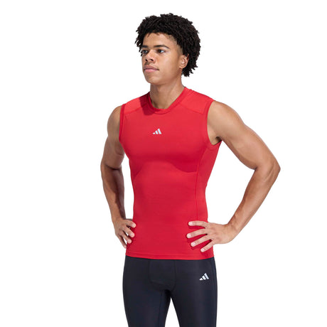 adidas Men's Techfit Compression Sleeveless T-Shirt - AEROREADY Muscle Support for Training