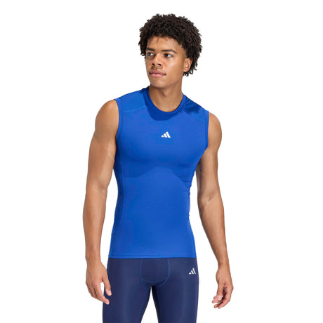 adidas Men's Techfit Compression Sleeveless T-Shirt - AEROREADY Muscle Support for Training