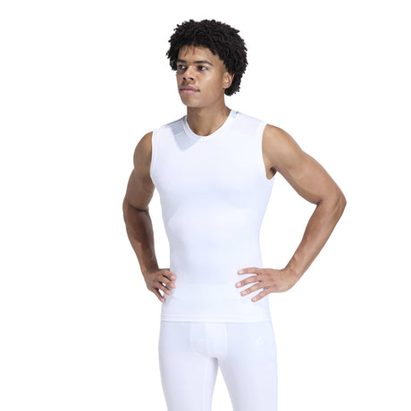 adidas Men's Techfit Compression Sleeveless T-Shirt - AEROREADY Muscle Support for Training