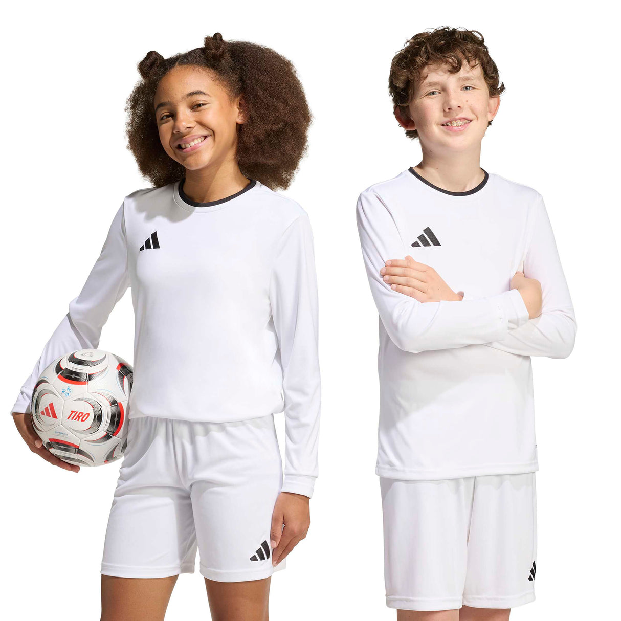 adidas Kids' Unisex Entrada 26 Long Sleeve Soccer Jersey – ClimaCool Breathability