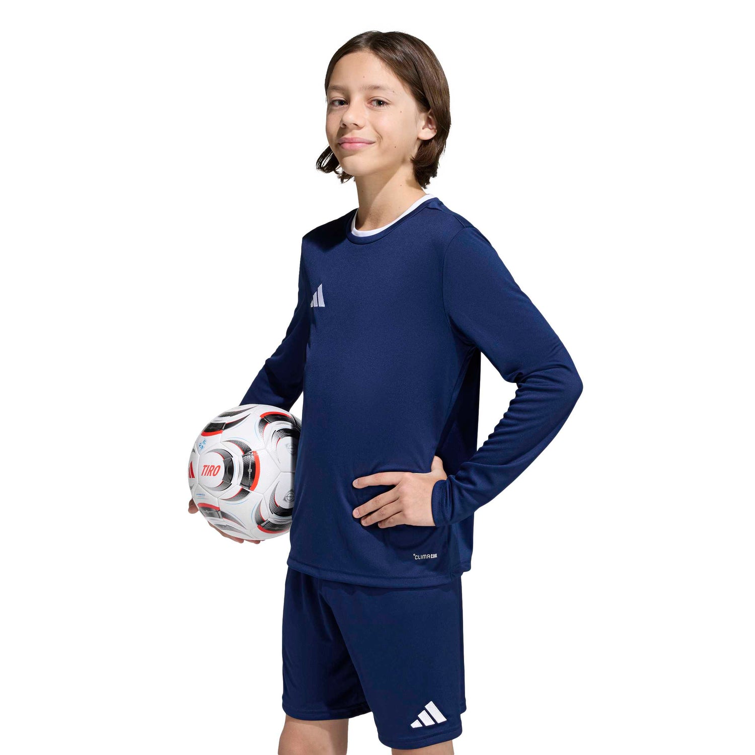 adidas Kids' Unisex Entrada 26 Long Sleeve Soccer Jersey – ClimaCool Breathability