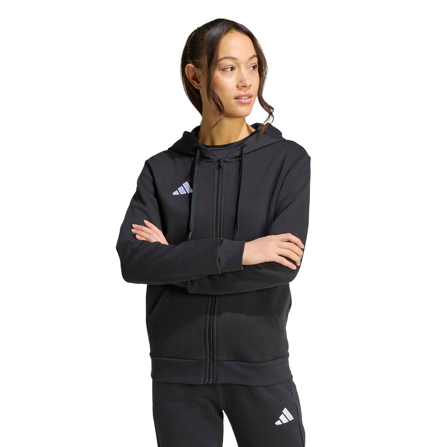 adidas Women's Entrada 26 Full Zip Hoodie – Soft Comfort for Soccer