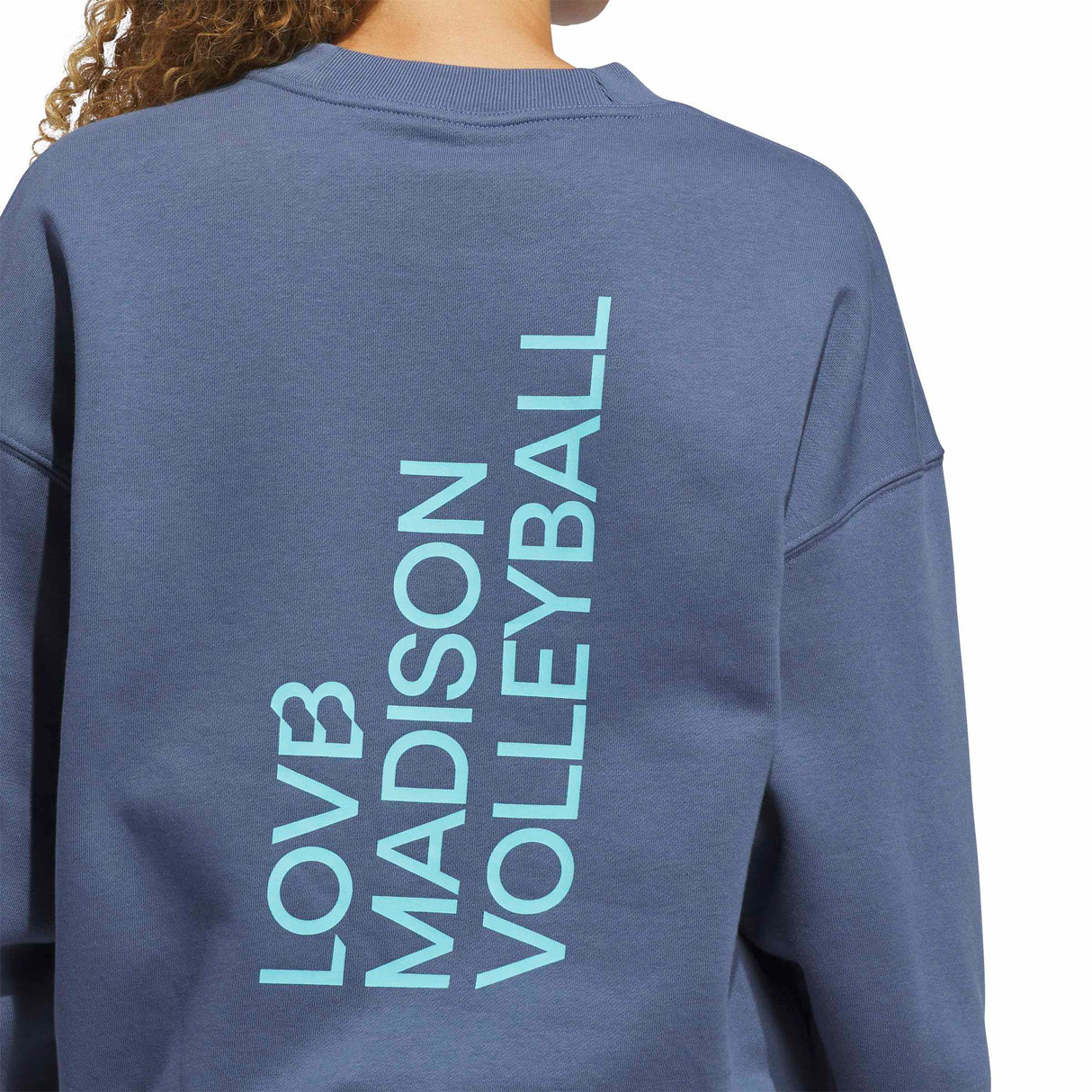 adidas Women's LOVB City Graphics Pullover Crew Sweatshirt – Loose Fit Comfort for Volleyball