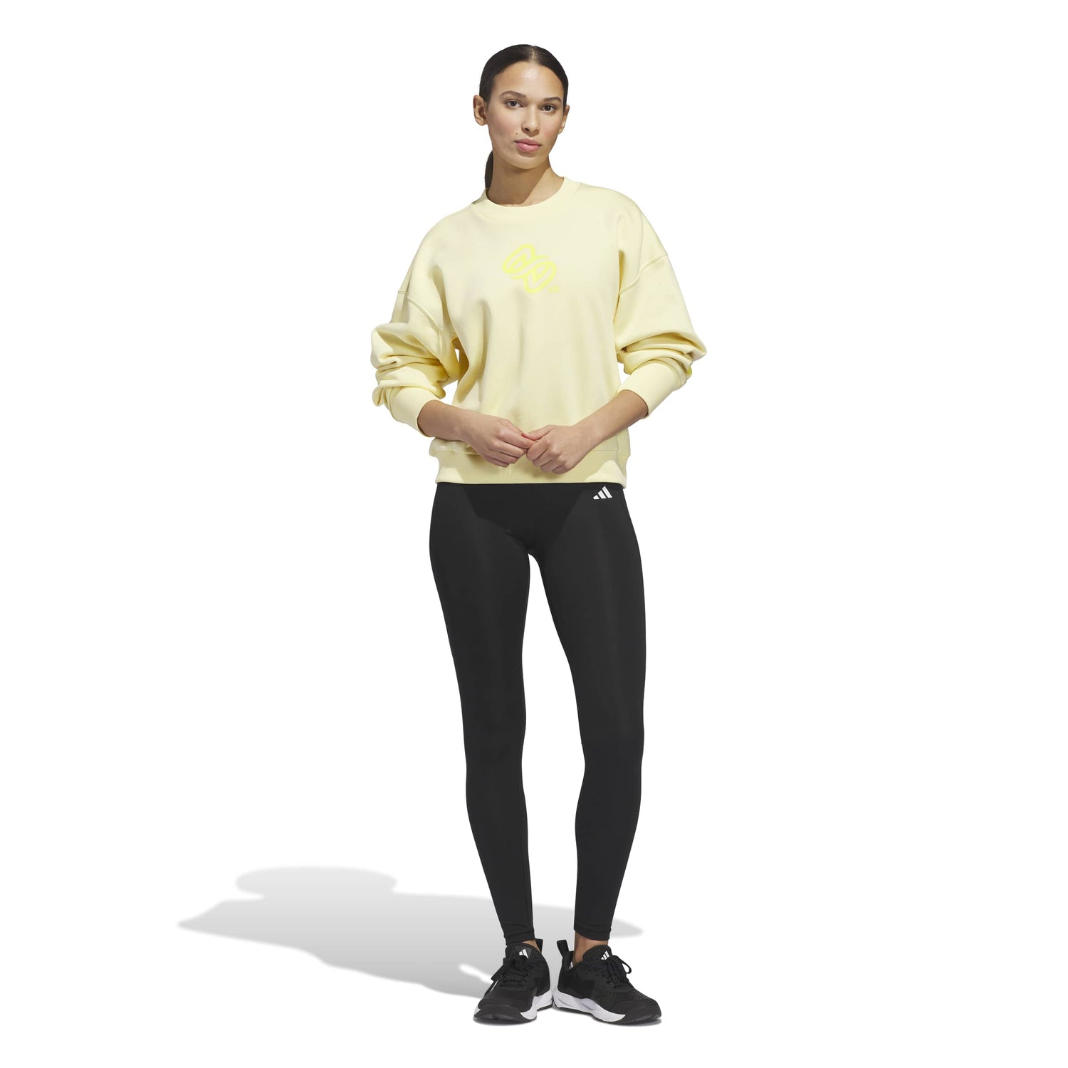 adidas Women's LOVB City Graphics Pullover Crew Sweatshirt – Loose Fit Comfort for Volleyball