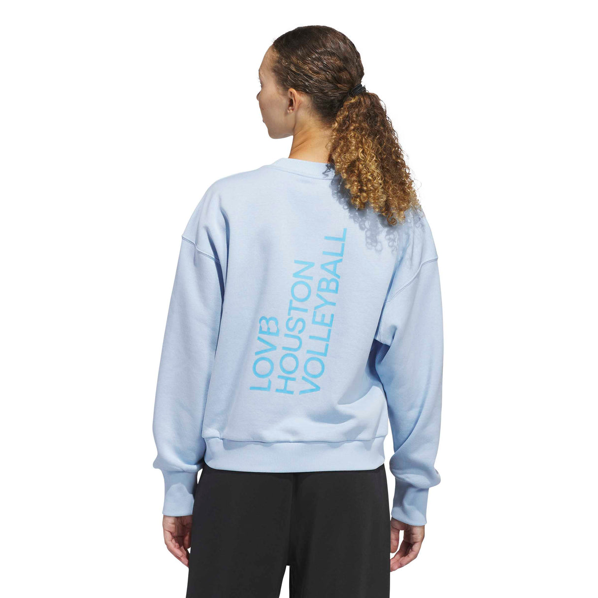 adidas Women's LOVB City Graphics Pullover Crew Sweatshirt – Loose Fit Comfort for Volleyball