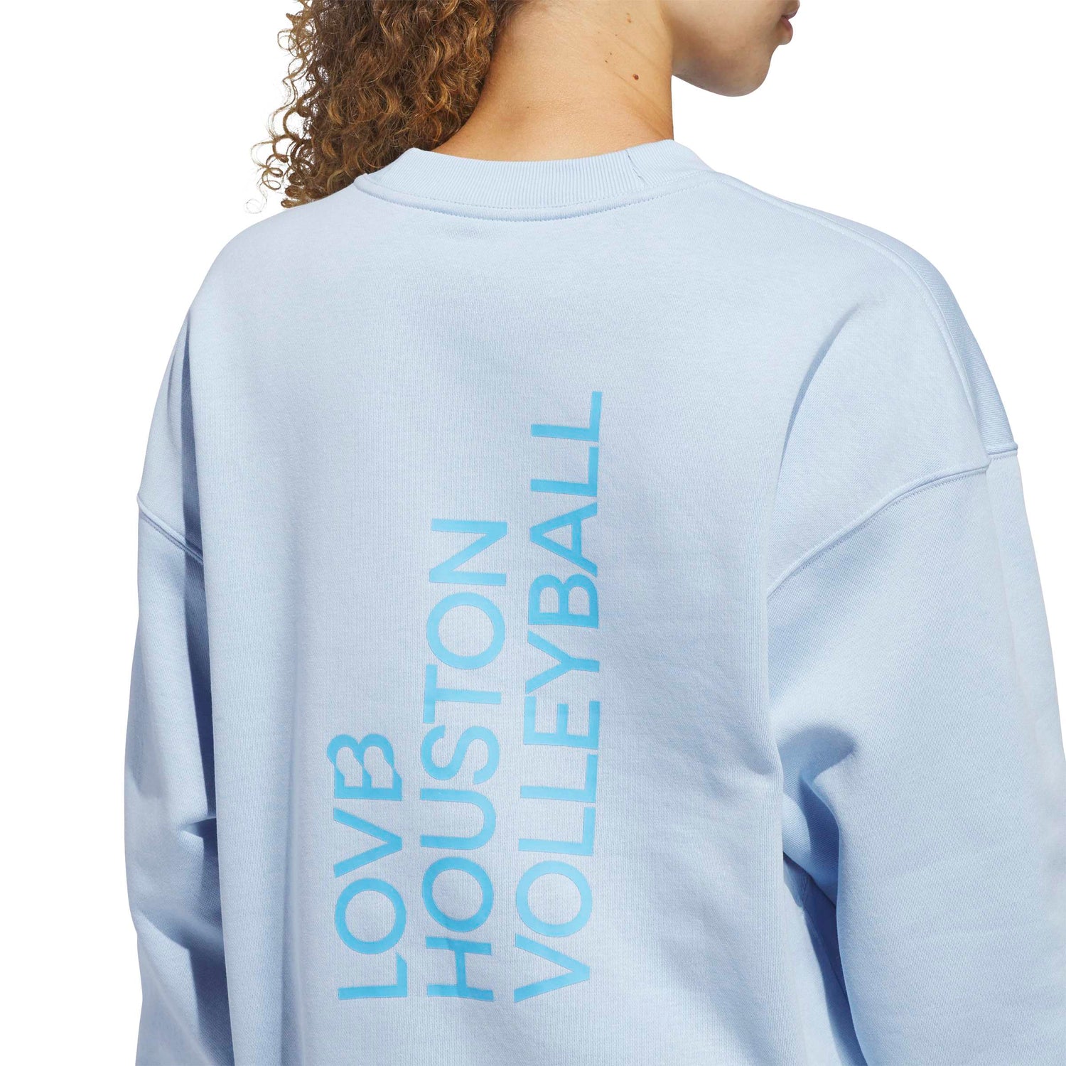 adidas Women's LOVB City Graphics Pullover Crew Sweatshirt – Loose Fit Comfort for Volleyball