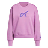 adidas Women's LOVB City Graphics Pullover Crew Sweatshirt – Loose Fit Comfort for Volleyball