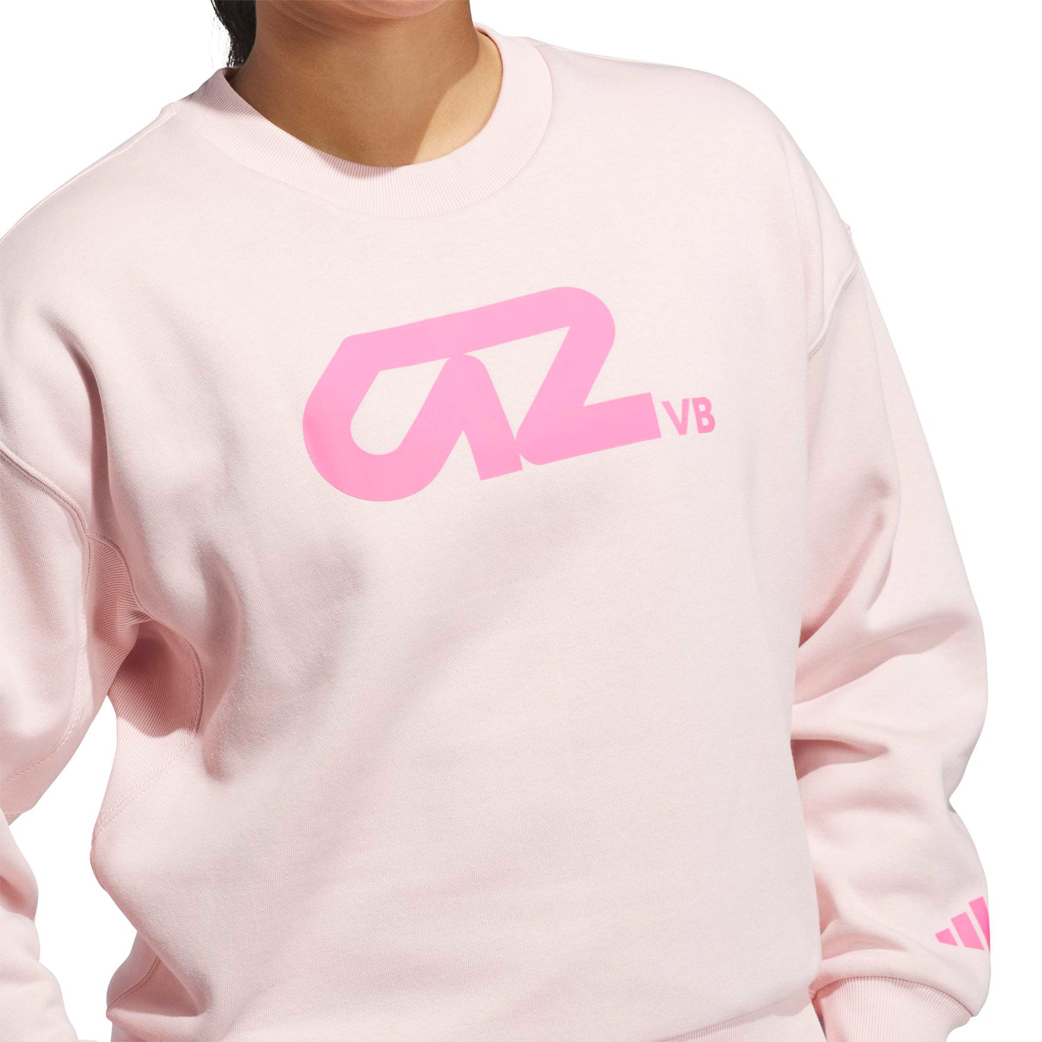adidas Women's LOVB City Graphics Pullover Crew Sweatshirt – Loose Fit Comfort for Volleyball