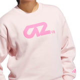 adidas Women's LOVB City Graphics Pullover Crew Sweatshirt – Loose Fit Comfort for Volleyball