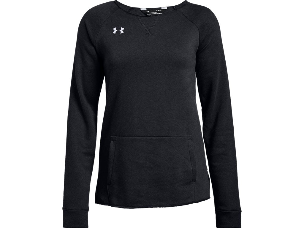 Under Armour Womens Hustle Fleece Crew Apparel - 4-Way Stretch Material