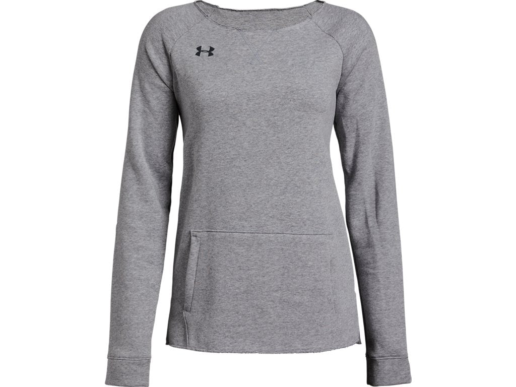 Under Armour Womens Hustle Fleece Crew Apparel - 4-Way Stretch Material
