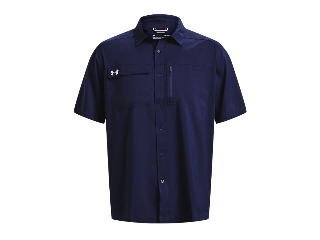 Under Armour Men's UA Motivator Coach's Button Up Shirt - Stain-Resistant and Breathable
