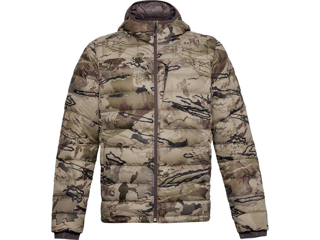 Under Armour Mens Storm Ridge Reaper Down Hooded Jacket - Water Repellent and Ethically Sourced Insulation
