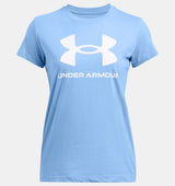 Under Armour Womens Rival Logo Short Sleeve T-Shirt - Quick-Drying Cotton Blend