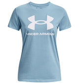 Under Armour Womens Rival Logo Short Sleeve T-Shirt - Quick-Drying Cotton Blend