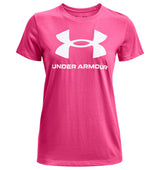 Under Armour Womens Rival Logo Short Sleeve T-Shirt - Quick-Drying Cotton Blend