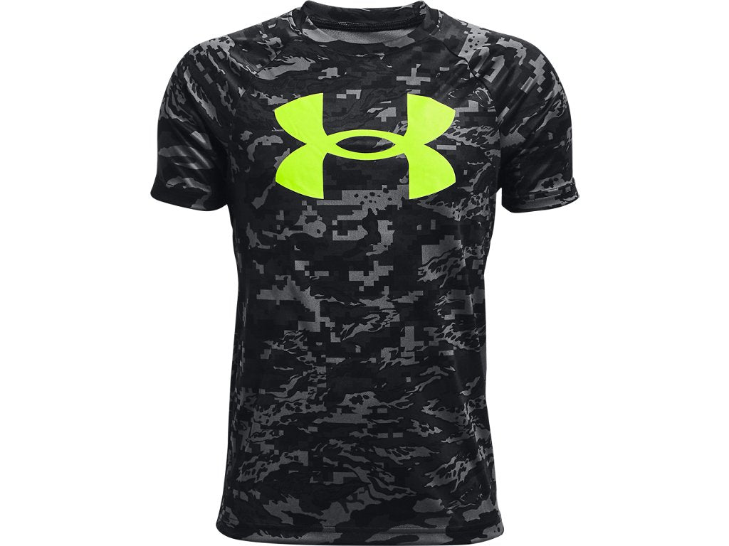 Under Armour Boys Tech Big Logo Printed Short Sleeve Shirt - Quick-Drying