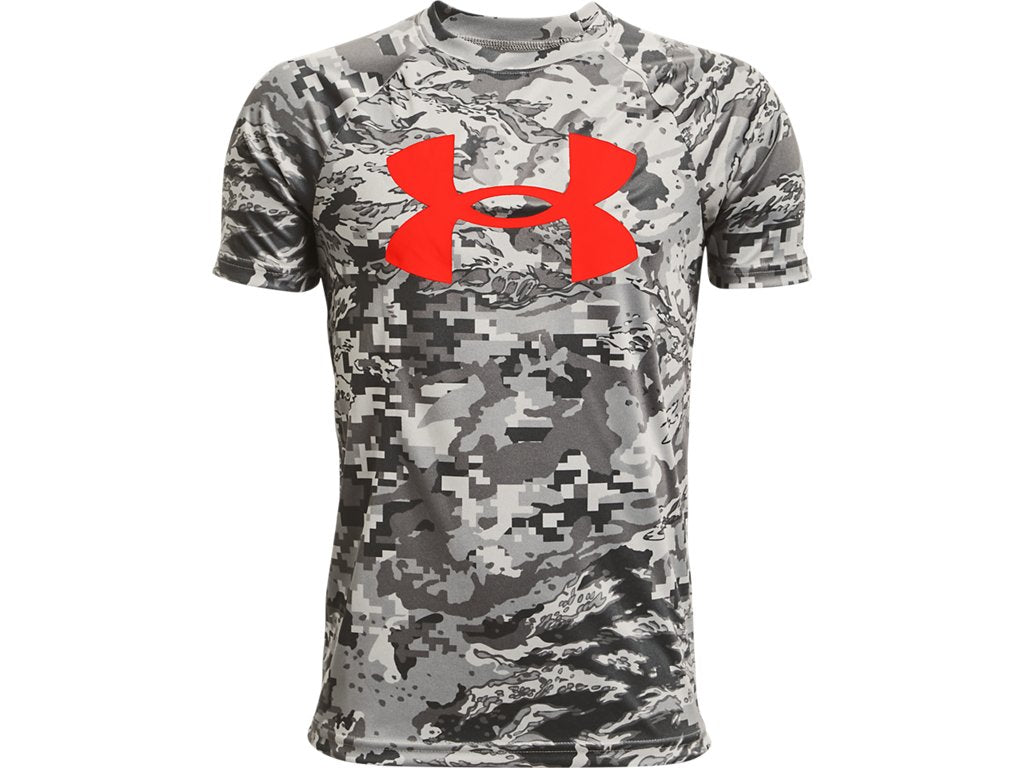 Under Armour Boys Tech Big Logo Printed Short Sleeve Shirt - Quick-Drying