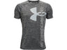 Under Armour Boys Tech Split Logo Hybrid Short Sleeve Shirt - Quick-Drying
