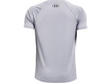 Under Armour Boys Tech Split Logo Hybrid Short Sleeve Shirt - Quick-Drying