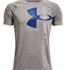 Under Armour Boys Tech Split Logo Hybrid Short Sleeve Shirt - Quick-Drying
