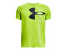 Under Armour Boys Tech Split Logo Hybrid Short Sleeve Shirt - Quick-Drying