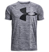 Under Armour Boys Tech Split Logo Hybrid Short Sleeve Shirt - Quick-Drying