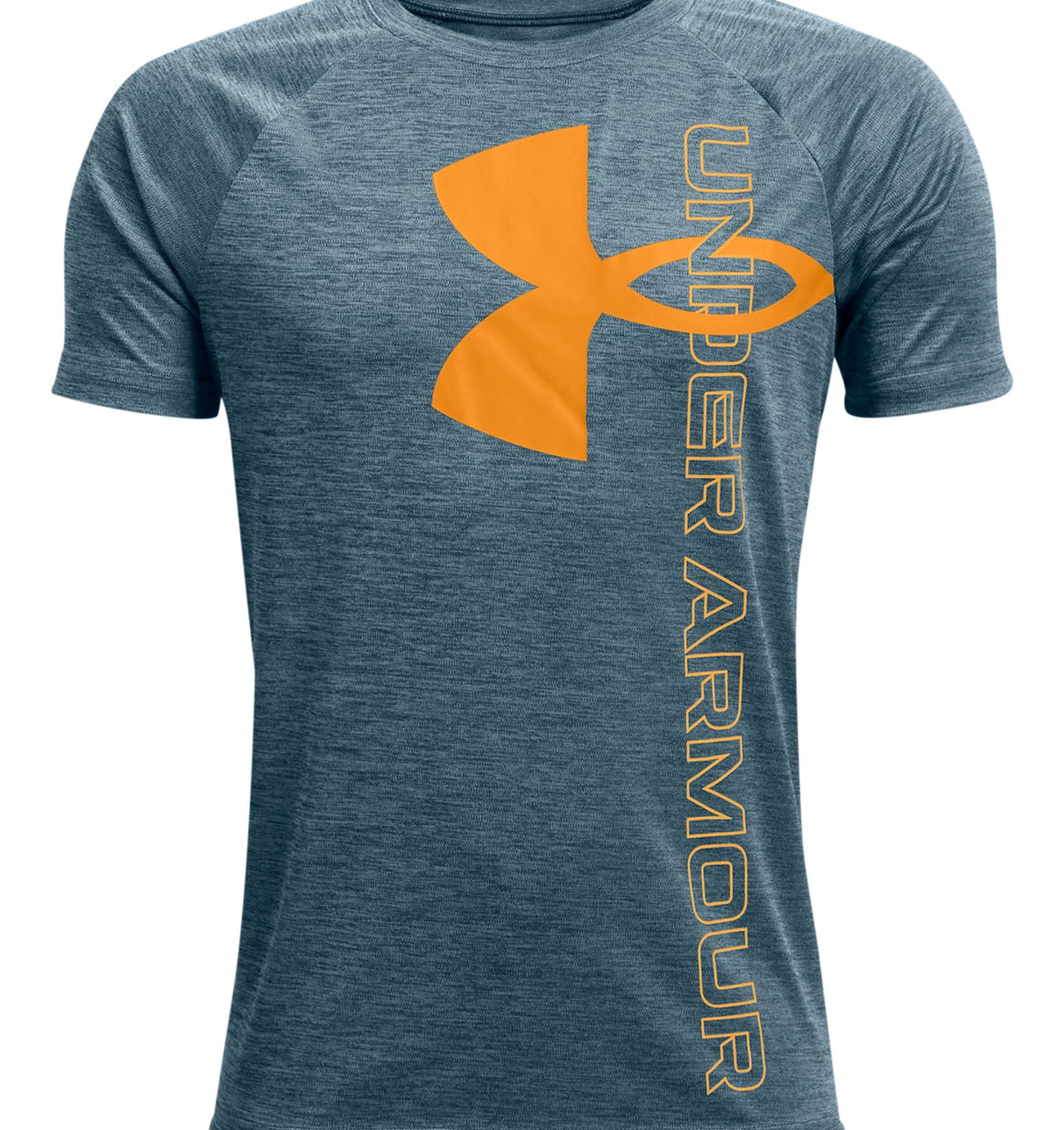 Under Armour Boys Tech Split Logo Hybrid Short Sleeve Shirt - Quick-Drying