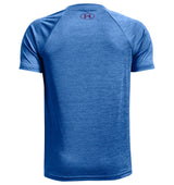 Under Armour Boys Tech Split Logo Hybrid Short Sleeve Shirt - Quick-Drying