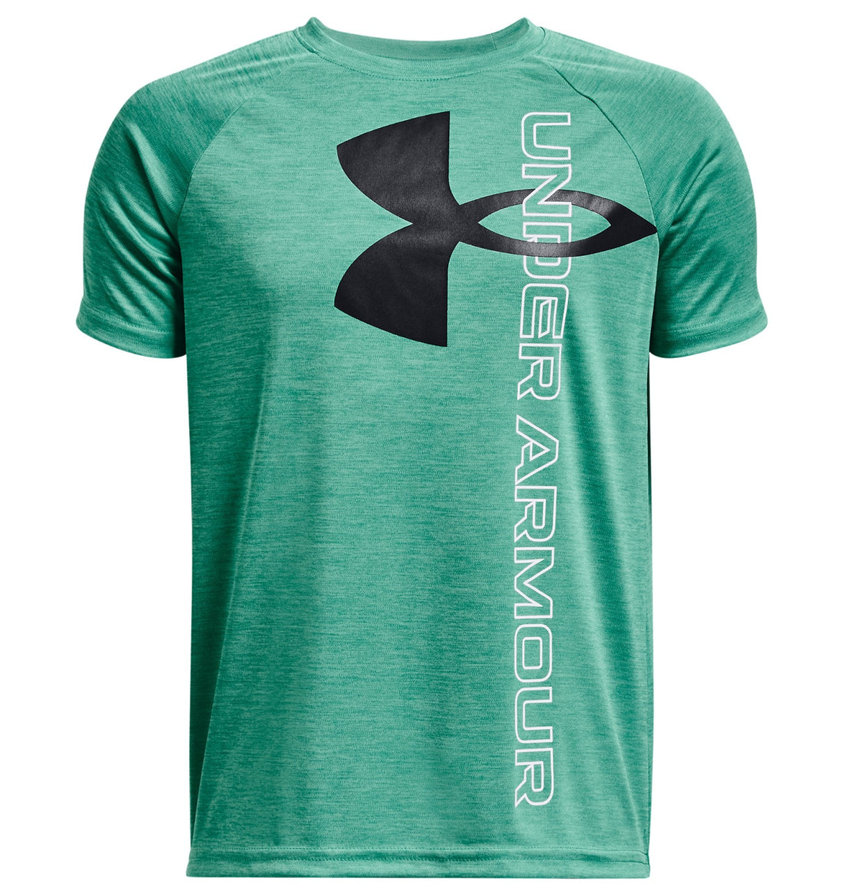 Under Armour Boys Tech Split Logo Hybrid Short Sleeve Shirt - Quick-Drying