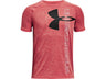 Under Armour Boys Tech Split Logo Hybrid Short Sleeve Shirt - Quick-Drying