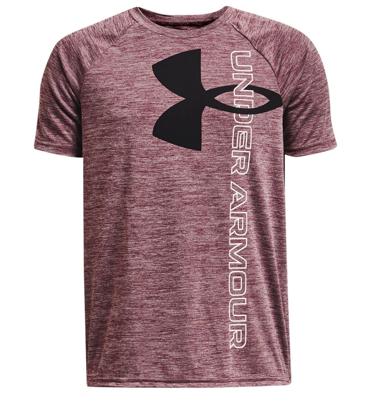 Under Armour Boys Tech Split Logo Hybrid Short Sleeve Shirt - Quick-Drying