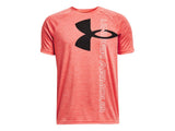 Under Armour Boys Tech Split Logo Hybrid Short Sleeve Shirt - Quick-Drying