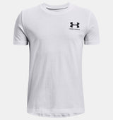 Under Armour Boys Left Chest Logo Short Sleeve T-Shirt - Quick-Drying Cotton Blend