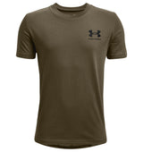 Under Armour Boys Left Chest Logo Short Sleeve T-Shirt - Quick-Drying Cotton Blend