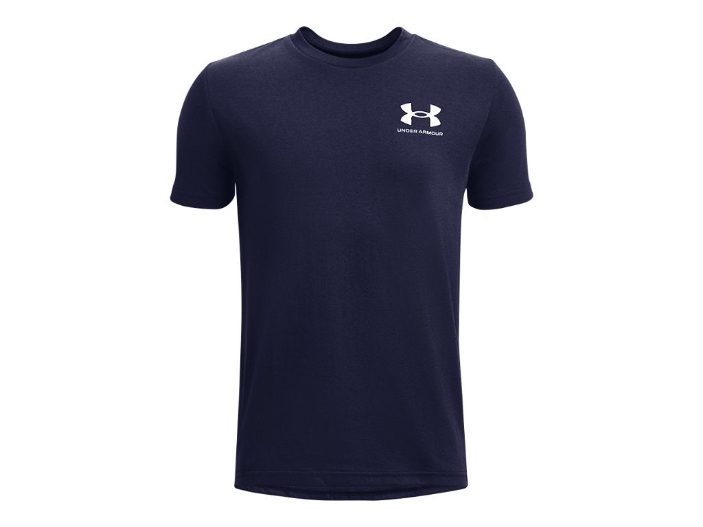 Under Armour Boys Left Chest Logo Short Sleeve T-Shirt - Quick-Drying Cotton Blend