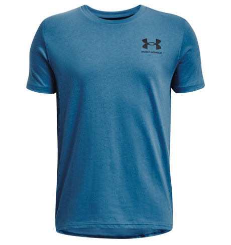 Under Armour Boys Left Chest Logo Short Sleeve T-Shirt - Quick-Drying Cotton Blend