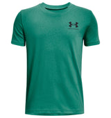 Under Armour Boys Left Chest Logo Short Sleeve T-Shirt - Quick-Drying Cotton Blend