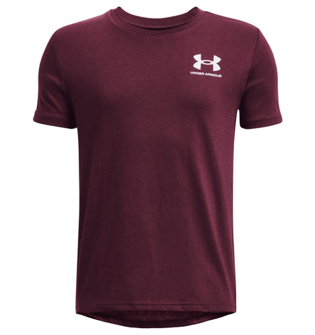 Under Armour Boys Left Chest Logo Short Sleeve T-Shirt - Quick-Drying Cotton Blend