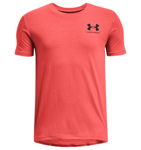 Under Armour Boys Left Chest Logo Short Sleeve T-Shirt - Quick-Drying Cotton Blend