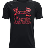 Under Armour Boys Tech Hybrid Print Fill Short Sleeve Shirt - Quick-Drying and Sweat-Wicking