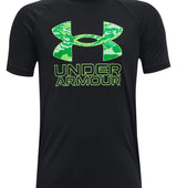 Under Armour Boys Tech Hybrid Print Fill Short Sleeve Shirt - Quick-Drying and Sweat-Wicking