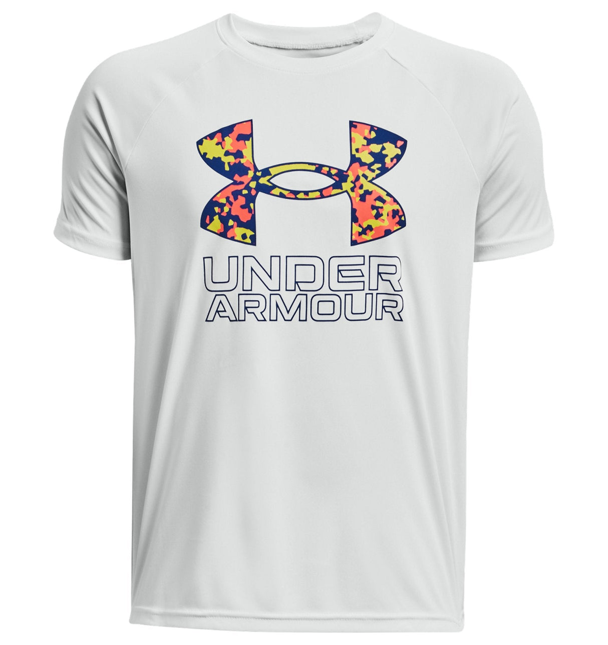 Under Armour Boys Tech Hybrid Print Fill Short Sleeve Shirt - Quick-Drying and Sweat-Wicking