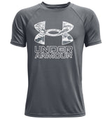 Under Armour Boys Tech Hybrid Print Fill Short Sleeve Shirt - Quick-Drying and Sweat-Wicking