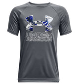 Under Armour Boys Tech Hybrid Print Fill Short Sleeve Shirt - Quick-Drying and Sweat-Wicking