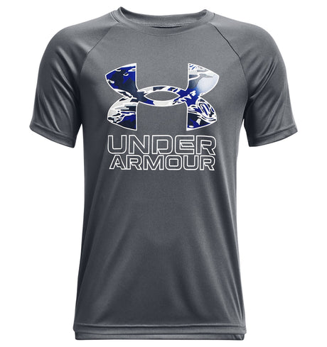 Under Armour Boys Tech Hybrid Print Fill Short Sleeve Shirt - Quick-Drying and Sweat-Wicking