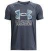 Under Armour Boys Tech Hybrid Print Fill Short Sleeve Shirt - Quick-Drying and Sweat-Wicking